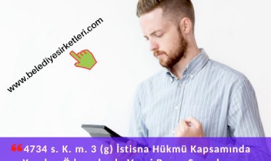 4734 s. K. m. 3 (g) İstisna Hükmü Kapsamında Yapılan Ödemelerde Vergi Borcu Sorgulaması Yapılması
